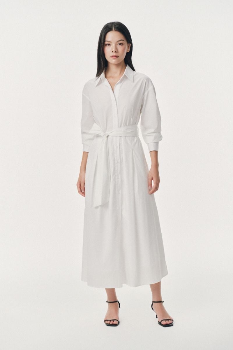 Mono Talk Relax cotton shirtdress with belt 連身裙 2