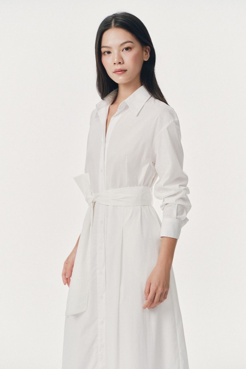 Mono Talk Relax cotton shirtdress with belt 連身裙 3