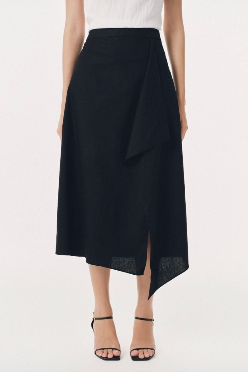 Mono Talk Linen skirt with ruffles 半截裙 4