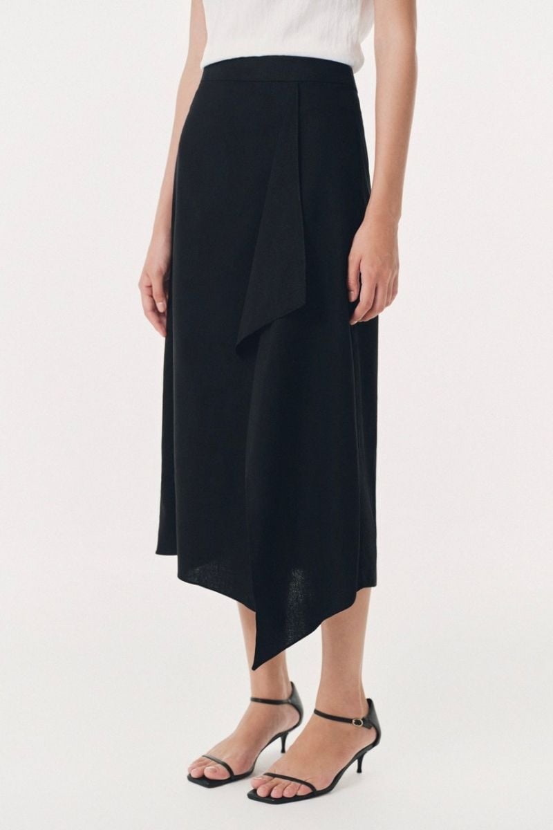 Mono Talk Linen skirt with ruffles 半截裙 3