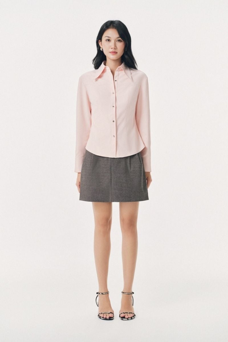 Mono Talk Fluted twill mini skirt 半截裙 2
