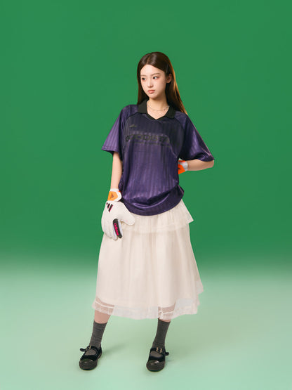 米白 Tulle 中長裙 正面