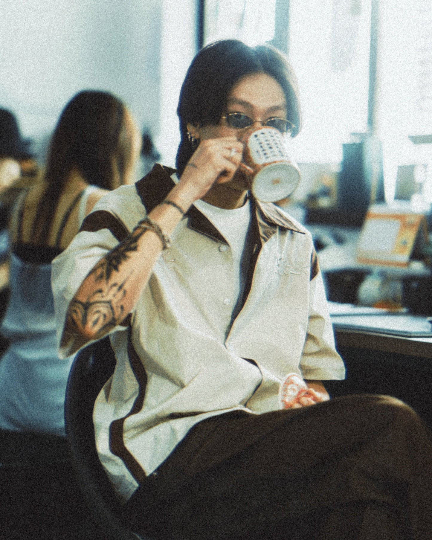 BOL X MANLEE CAMP SHIRT - CREAM