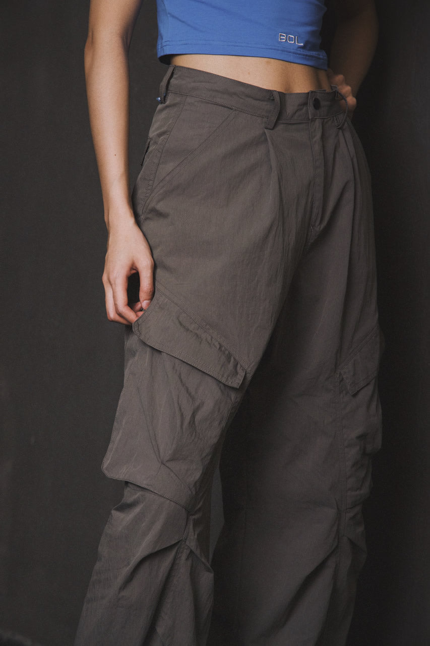 Wide-Leg Utility Trousers