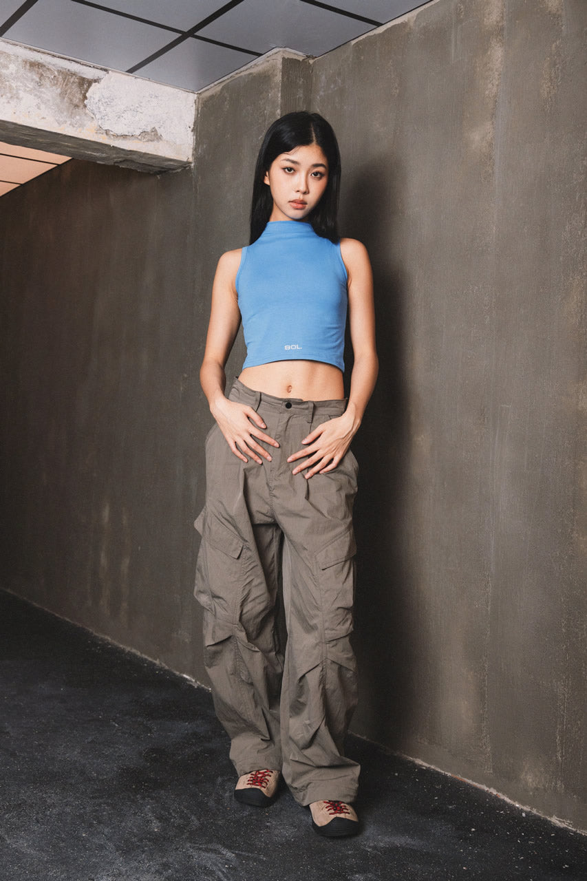Wide-Leg Utility Trousers