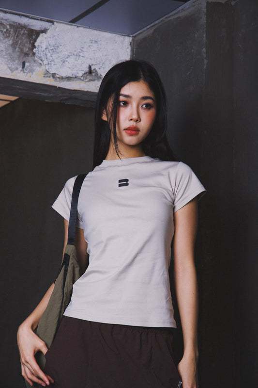 BOL SS24-15 女裝短袖上衣，灰色