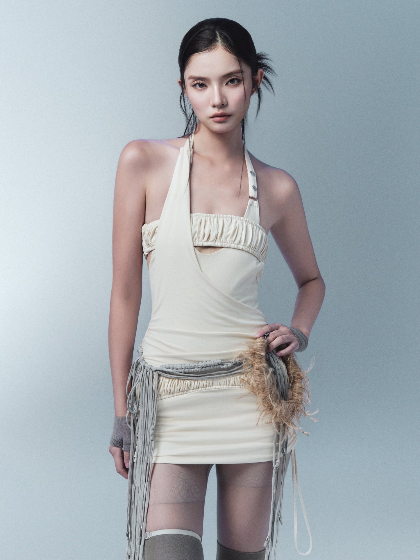 Jemora Mini Dress (Ivory) — Bunnyhill