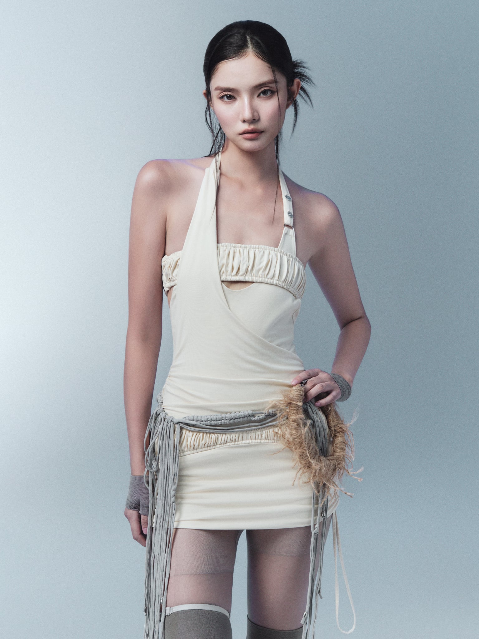 Jemora Mini Dress (Ivory) — Bunnyhill