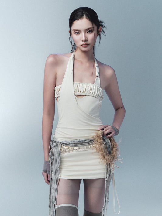 Jemora Mini Dress (Ivory) — Bunnyhill