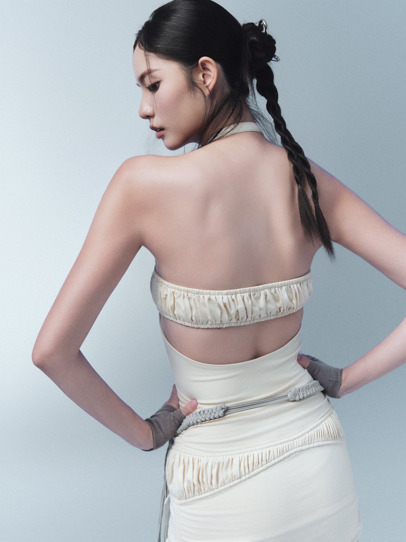 Jemora Mini Dress (Ivory) — Bunnyhill