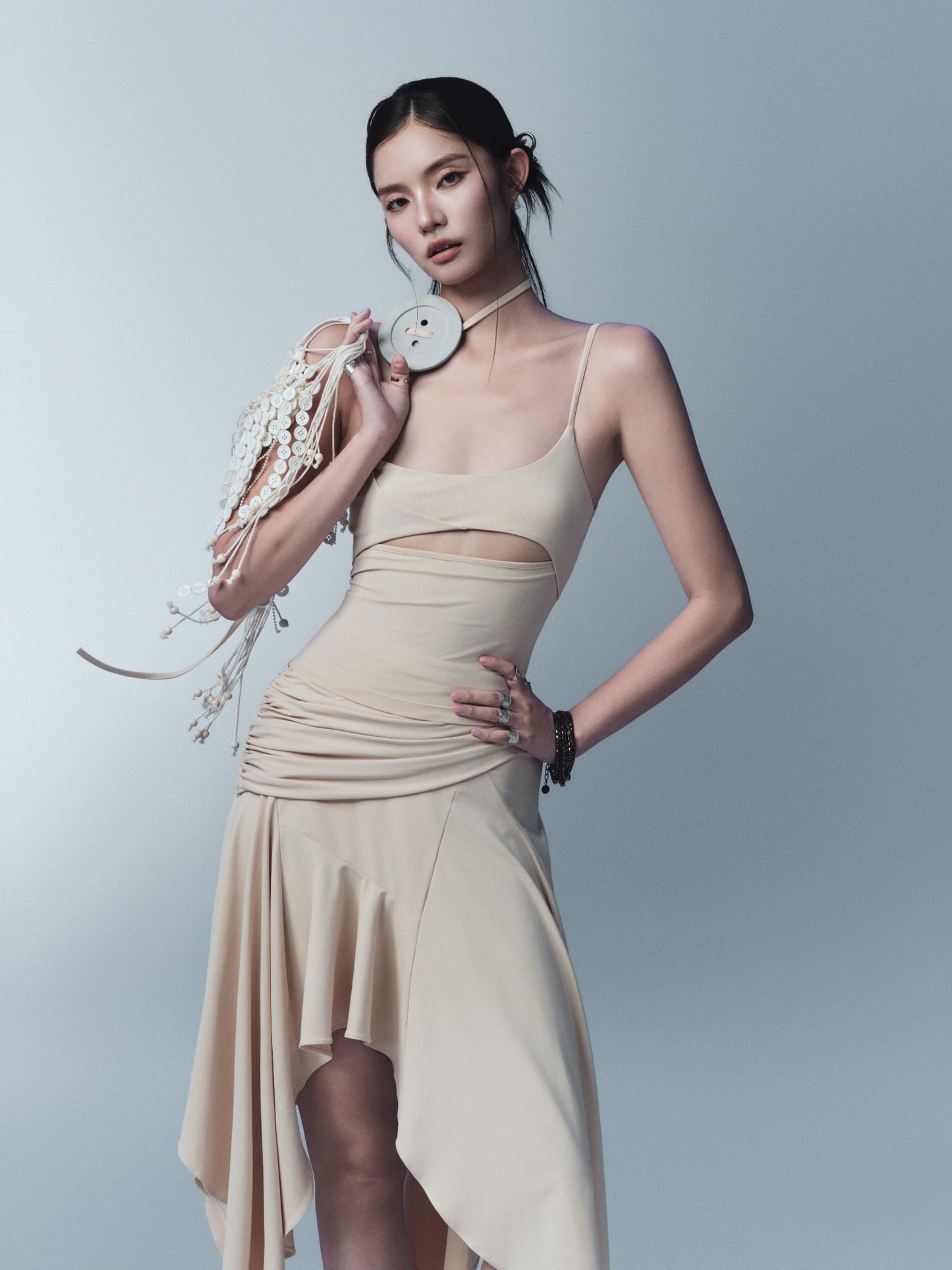 Monel Halter Top (Beige) — Bunnyhill