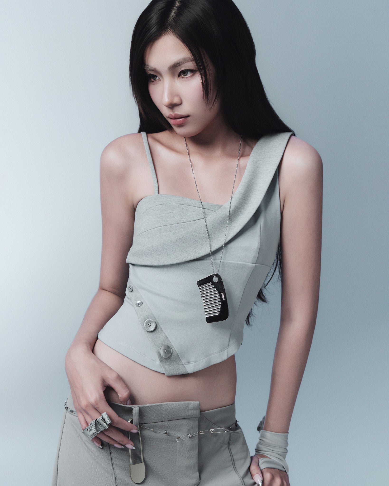 Tambi Top (Grey Blue) — Bunnyhill