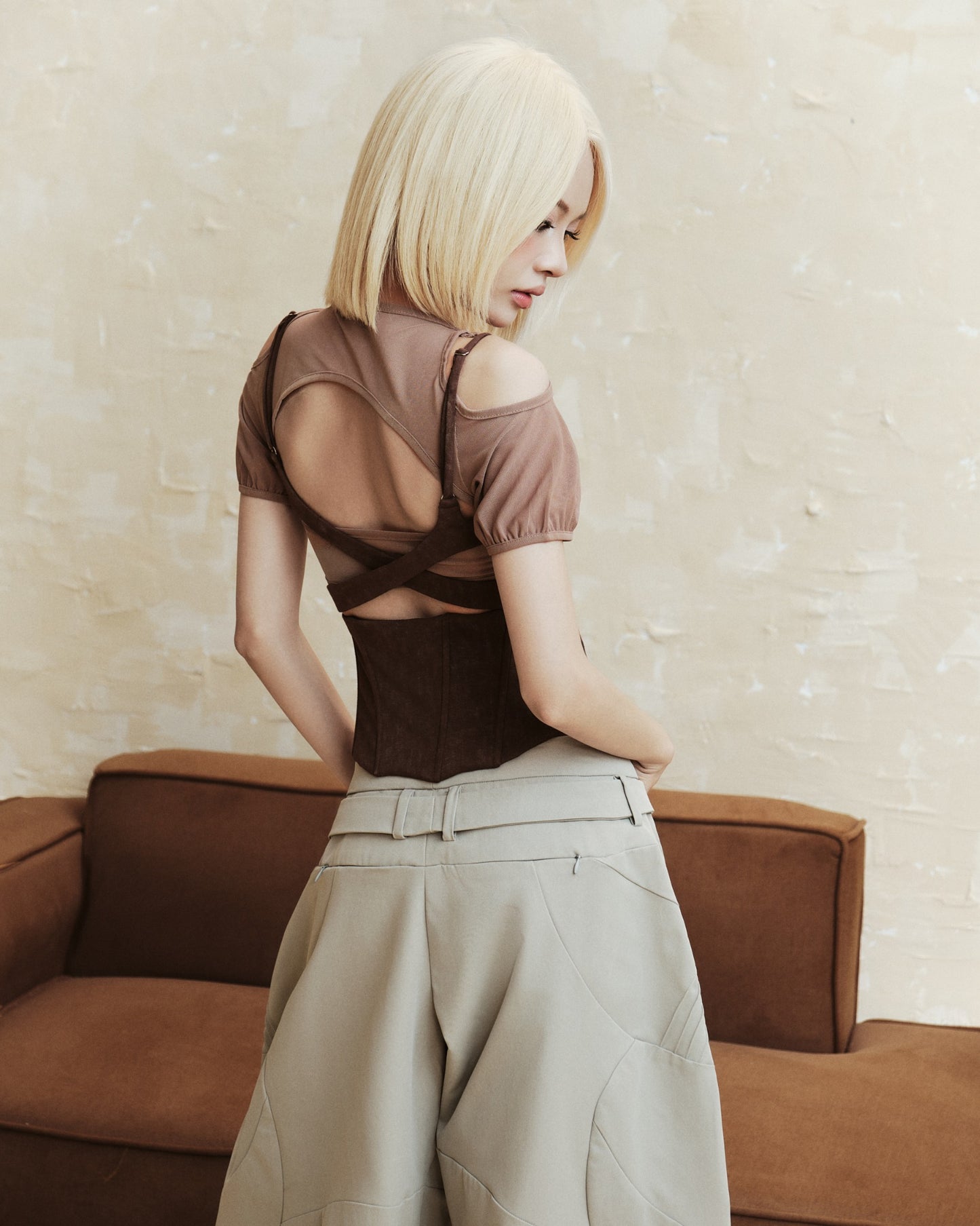 Charmesh Top (Brown) — Bunnyhill