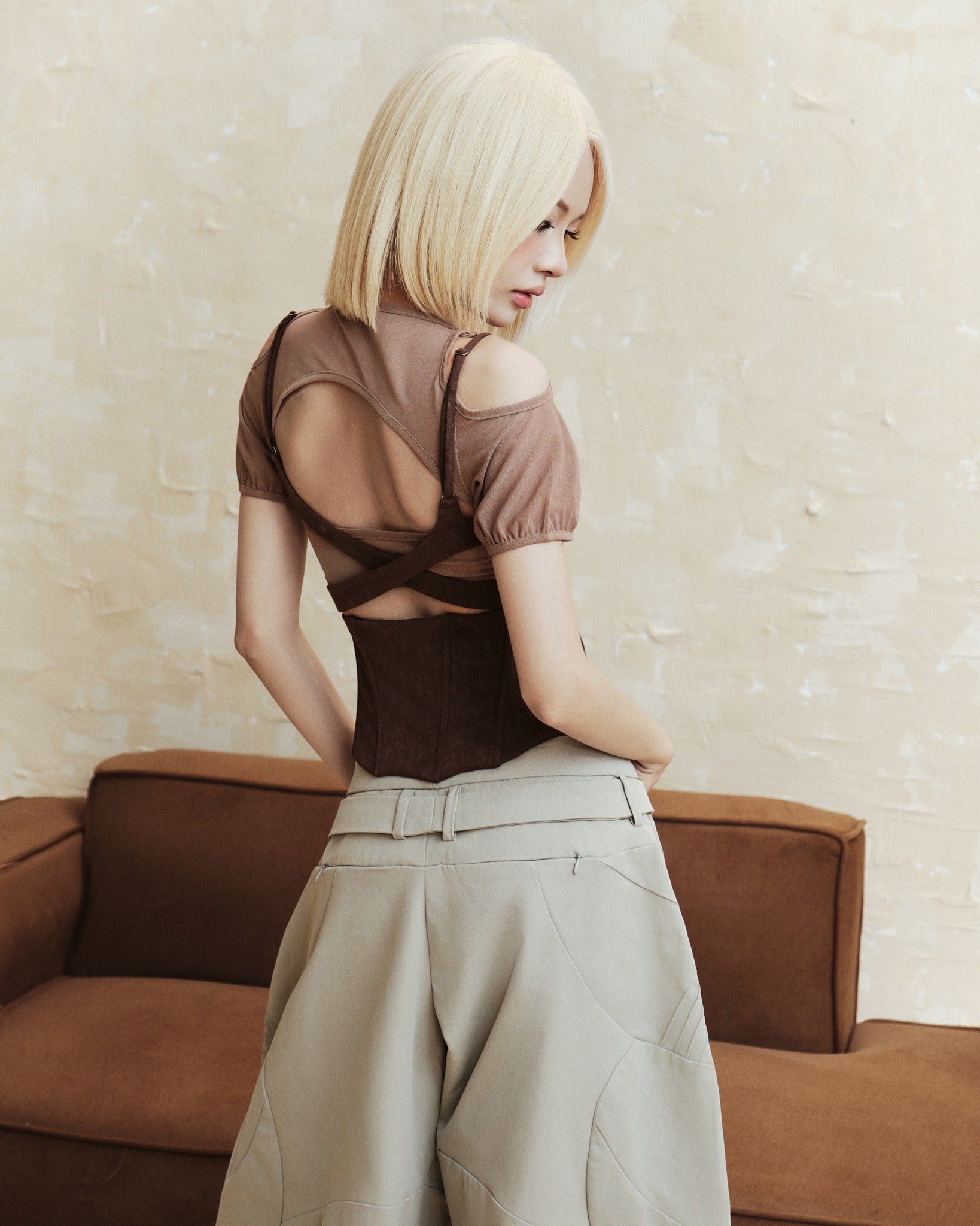 Charmesh Top (Brown) — Bunnyhill