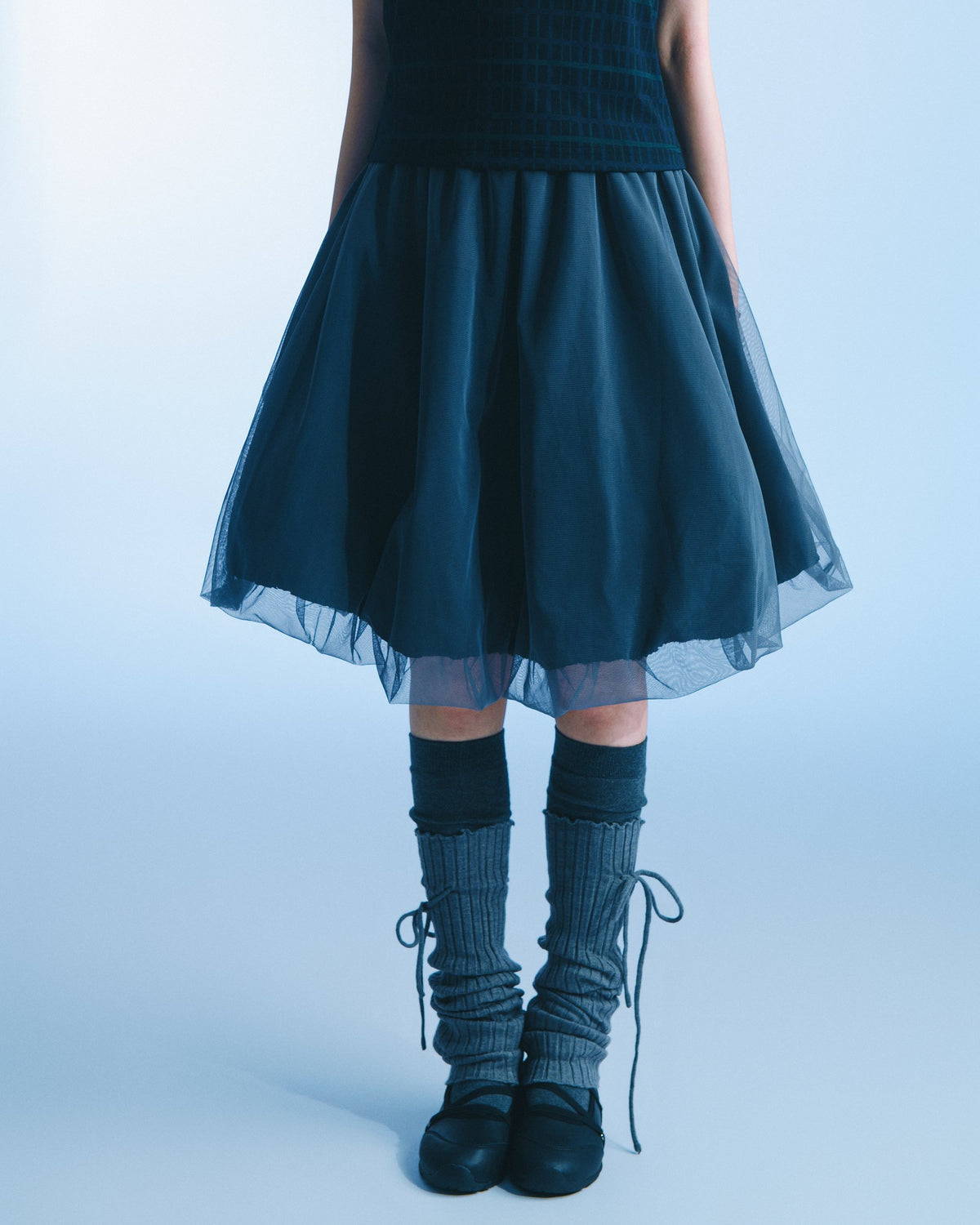 網紗泡泡裙（炭灰） Tulle Bubble Skirt｜主圖