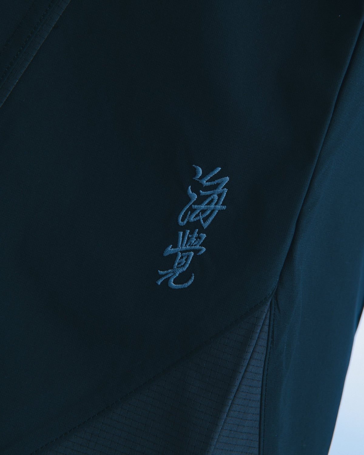 海覺刺繡闊腳褲（黑） Drift Wide Pants｜細節