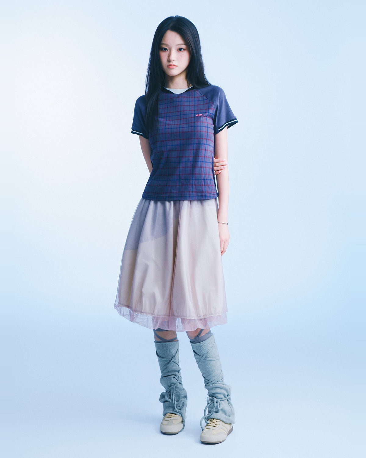 網紗泡泡裙（粉紫） Tulle Bubble Skirt｜主圖
