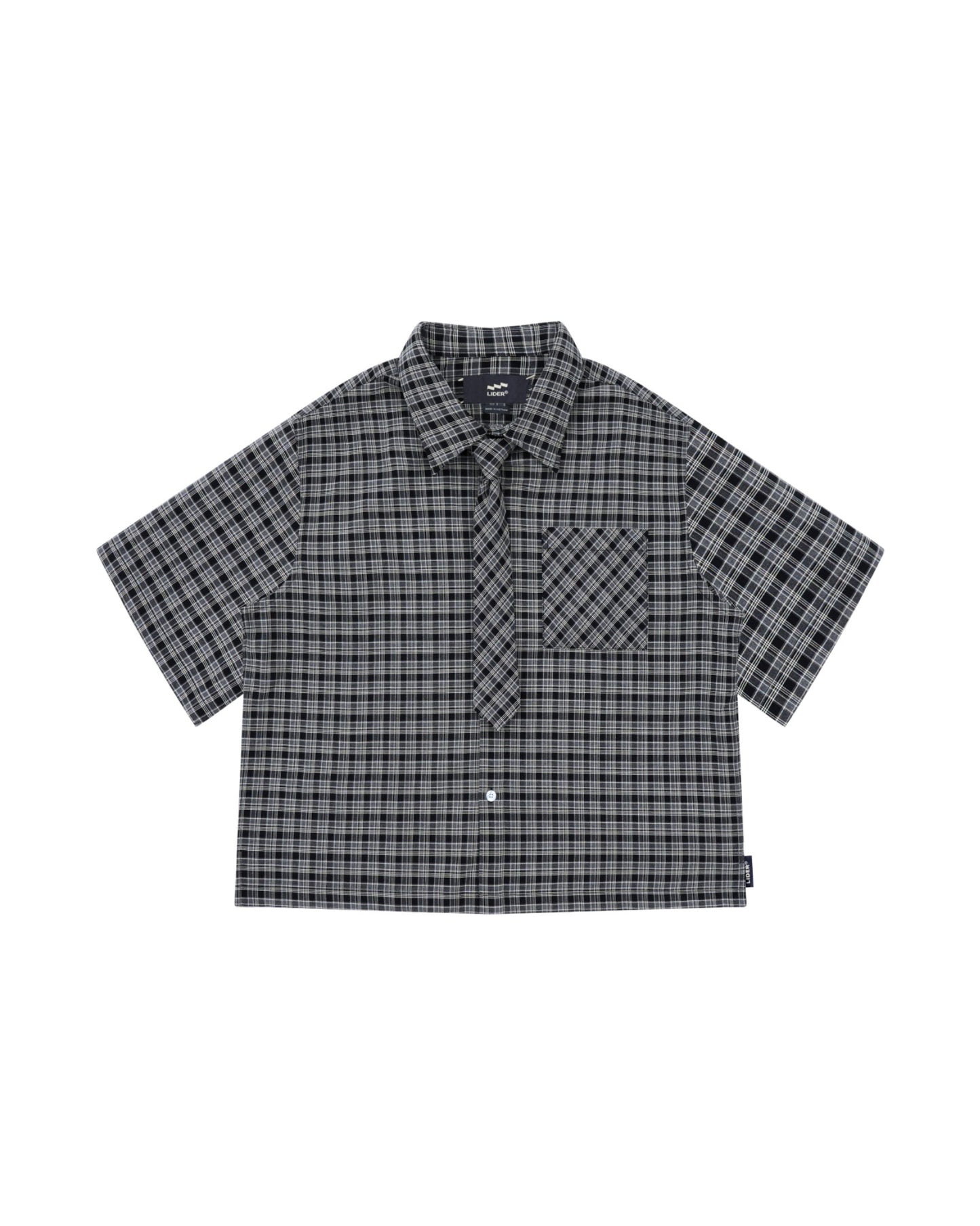 Lider CAROLINE TIE - Checked Black 領帶