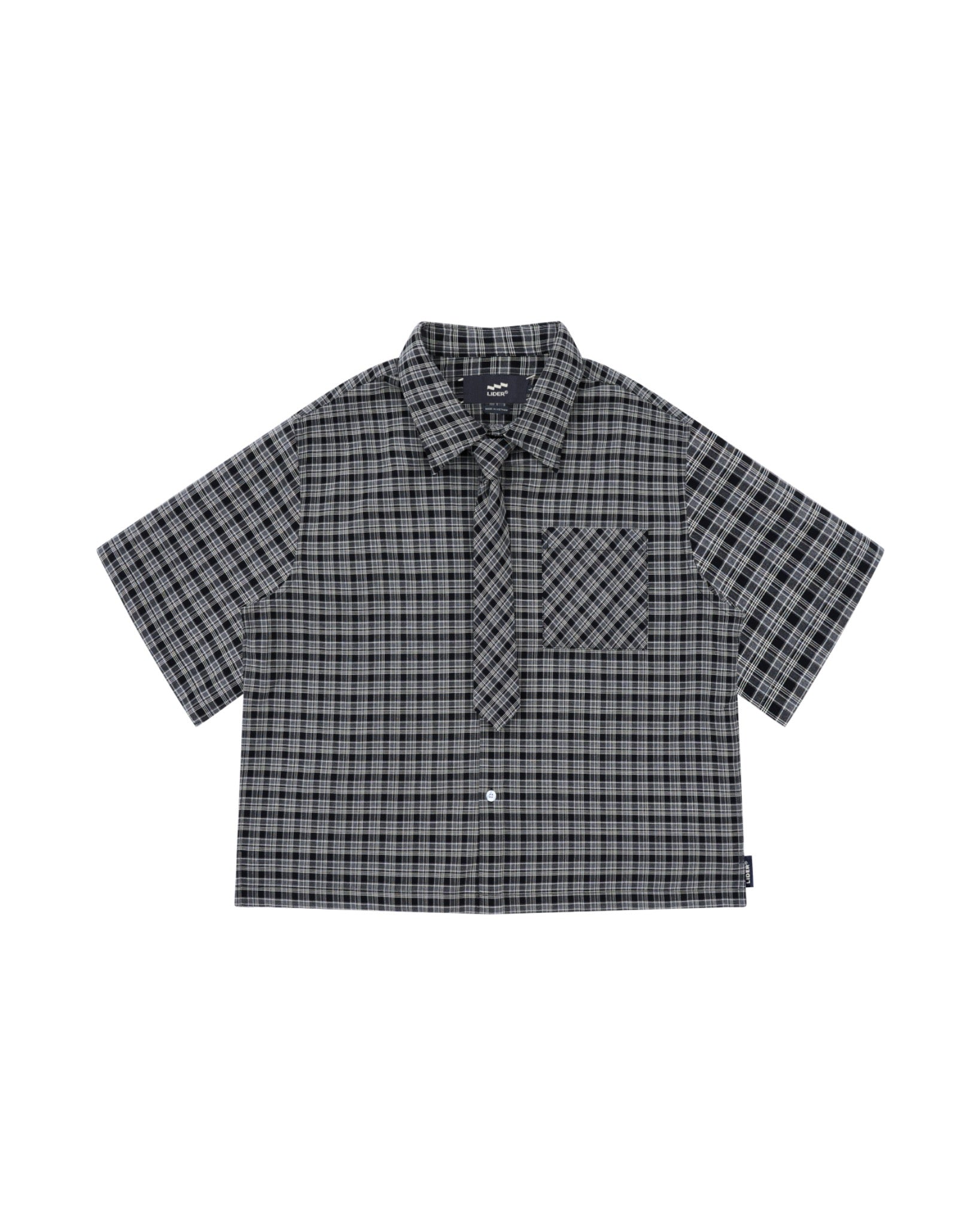 Lider CAROLINE TIE - Checked Black 領帶