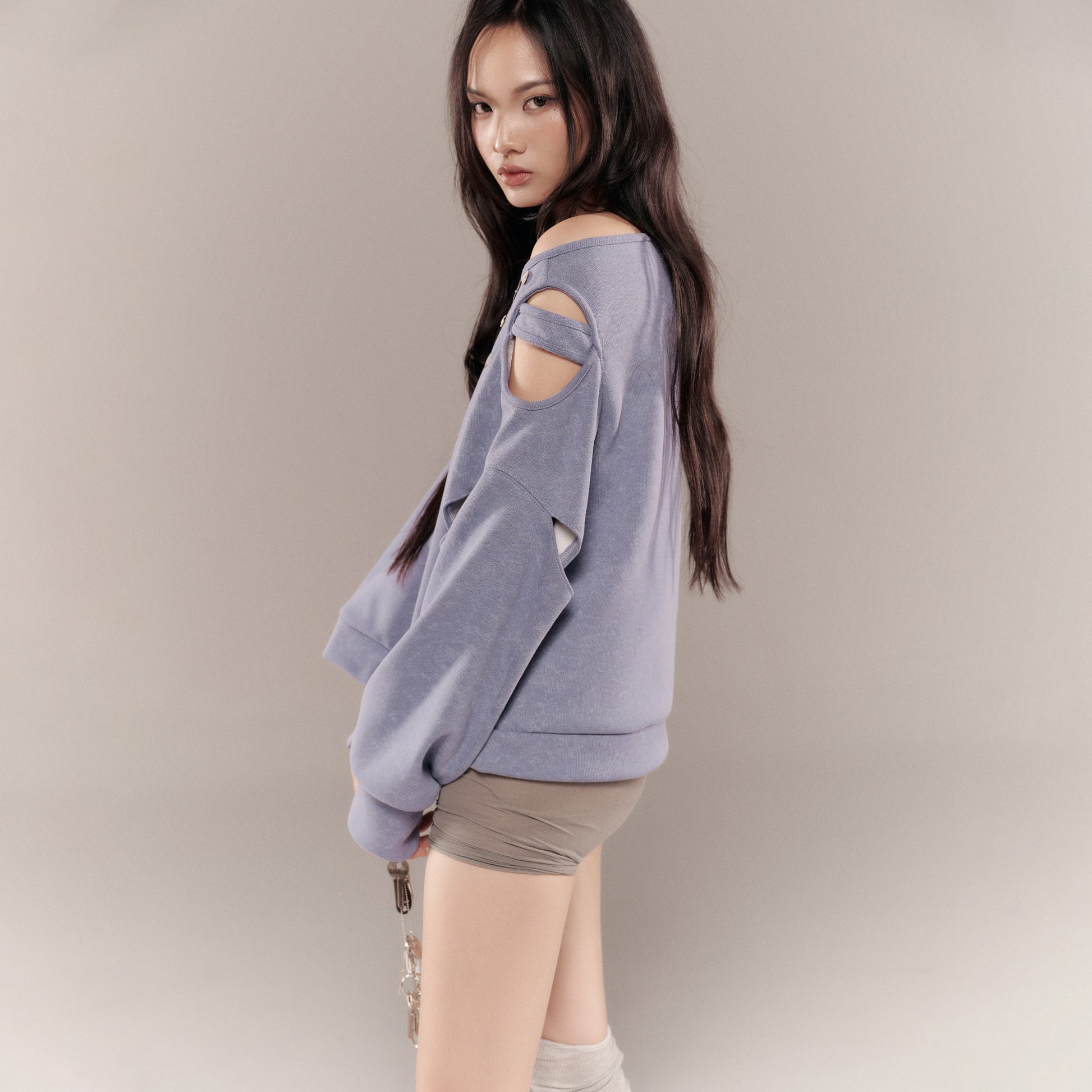 Charo Sweater (Purple Blue) — Bunnyhill