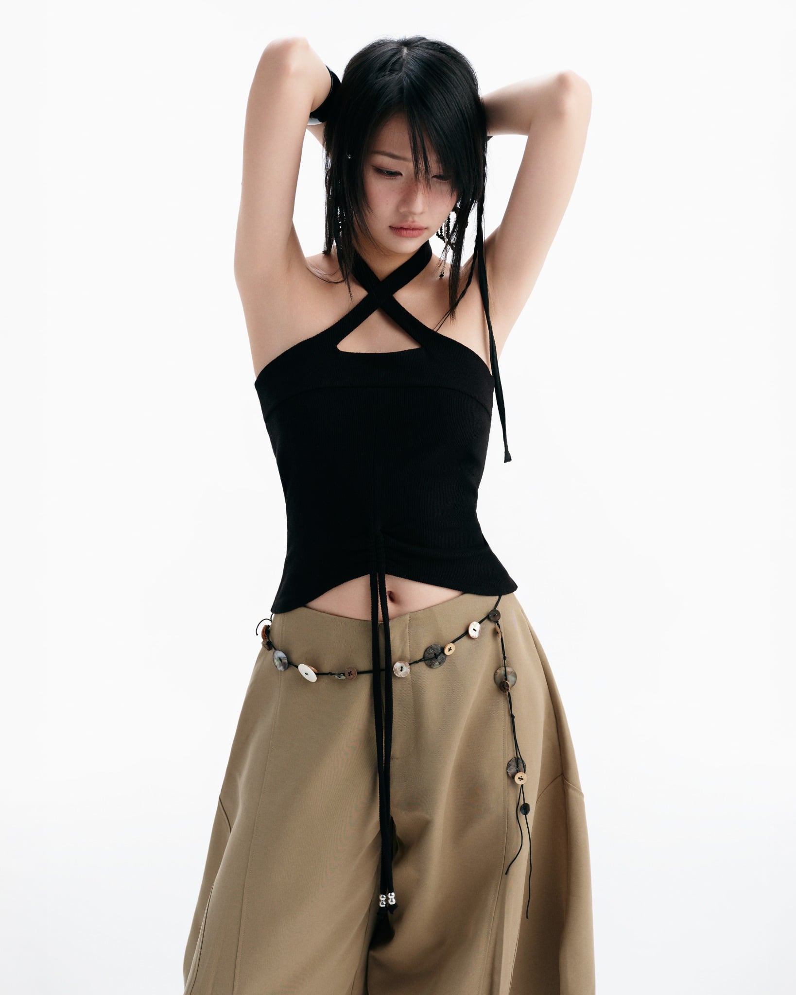 Cherie Halter Top (Black) — Bunnyhill