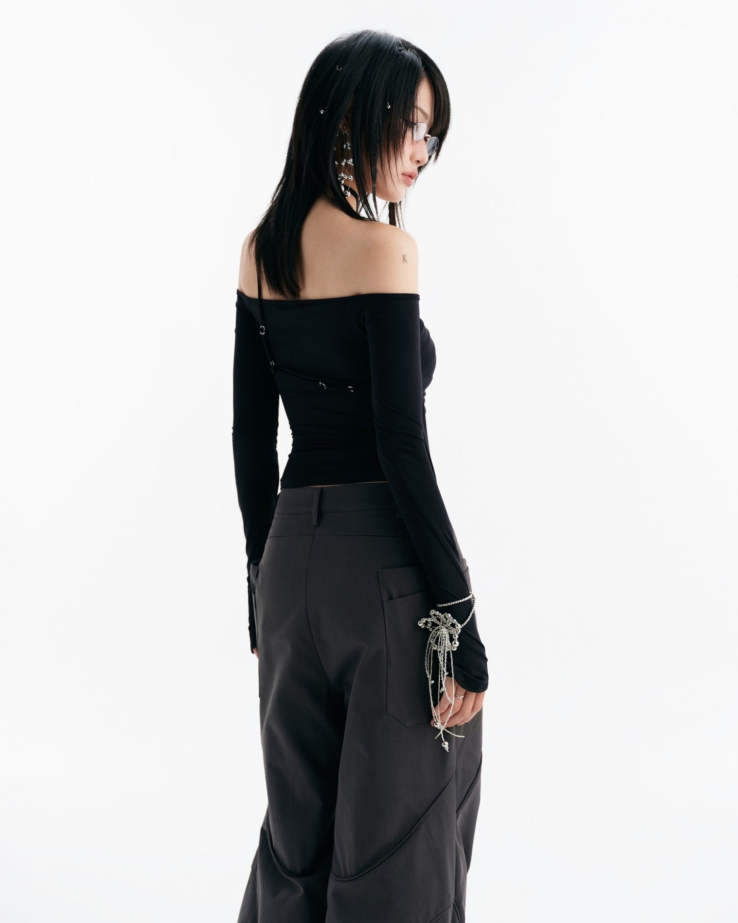 Melvin Long Sleeve Top (Black) — Bunnyhill