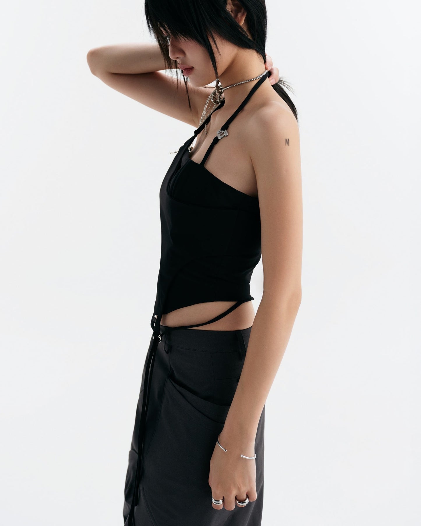 Lullaby Halter Top (Black) — Bunnyhill