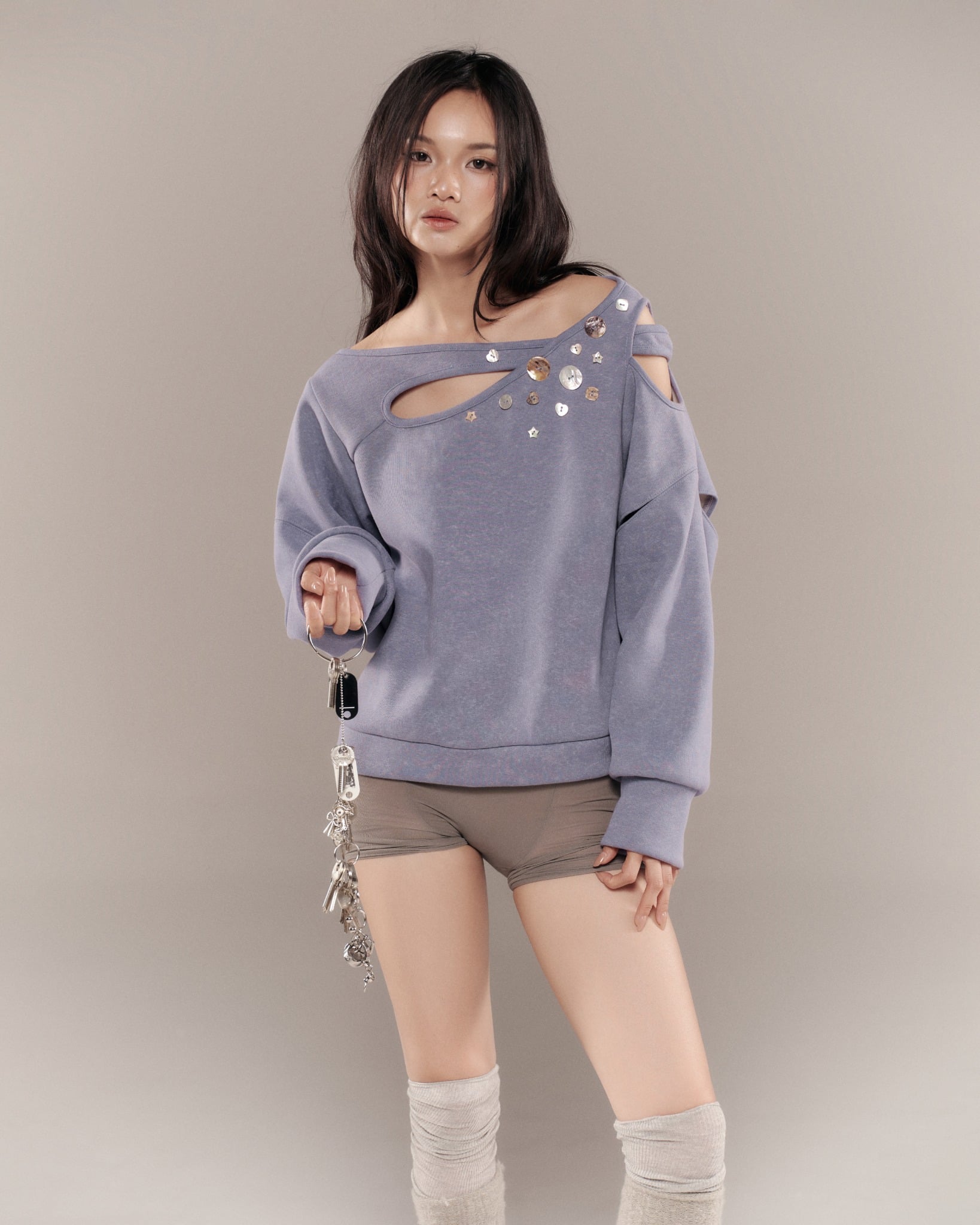 Charo Sweater (Purple Blue) — Bunnyhill