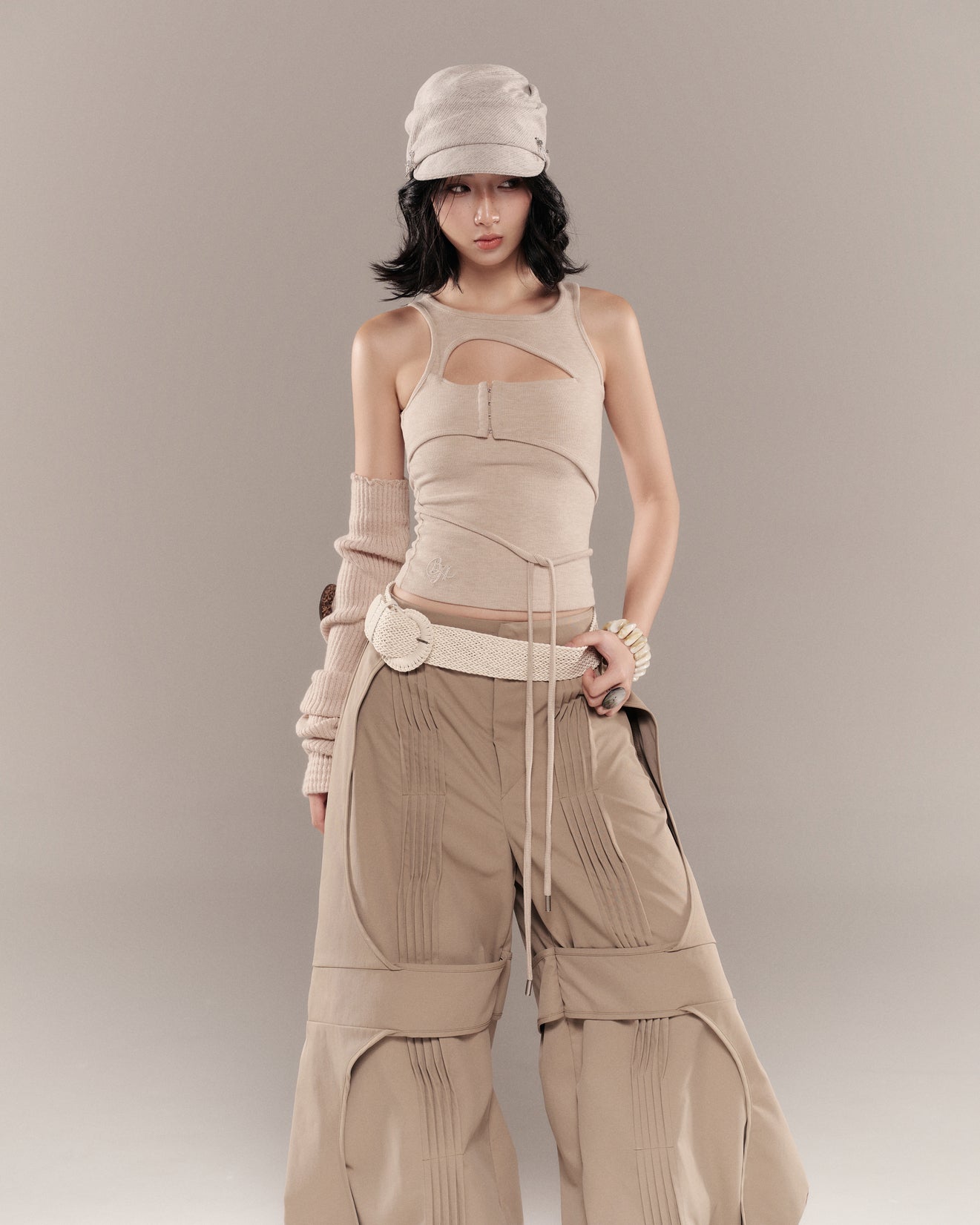 Conrad Sleeveless Top (Sand Beige) — Bunnyhill