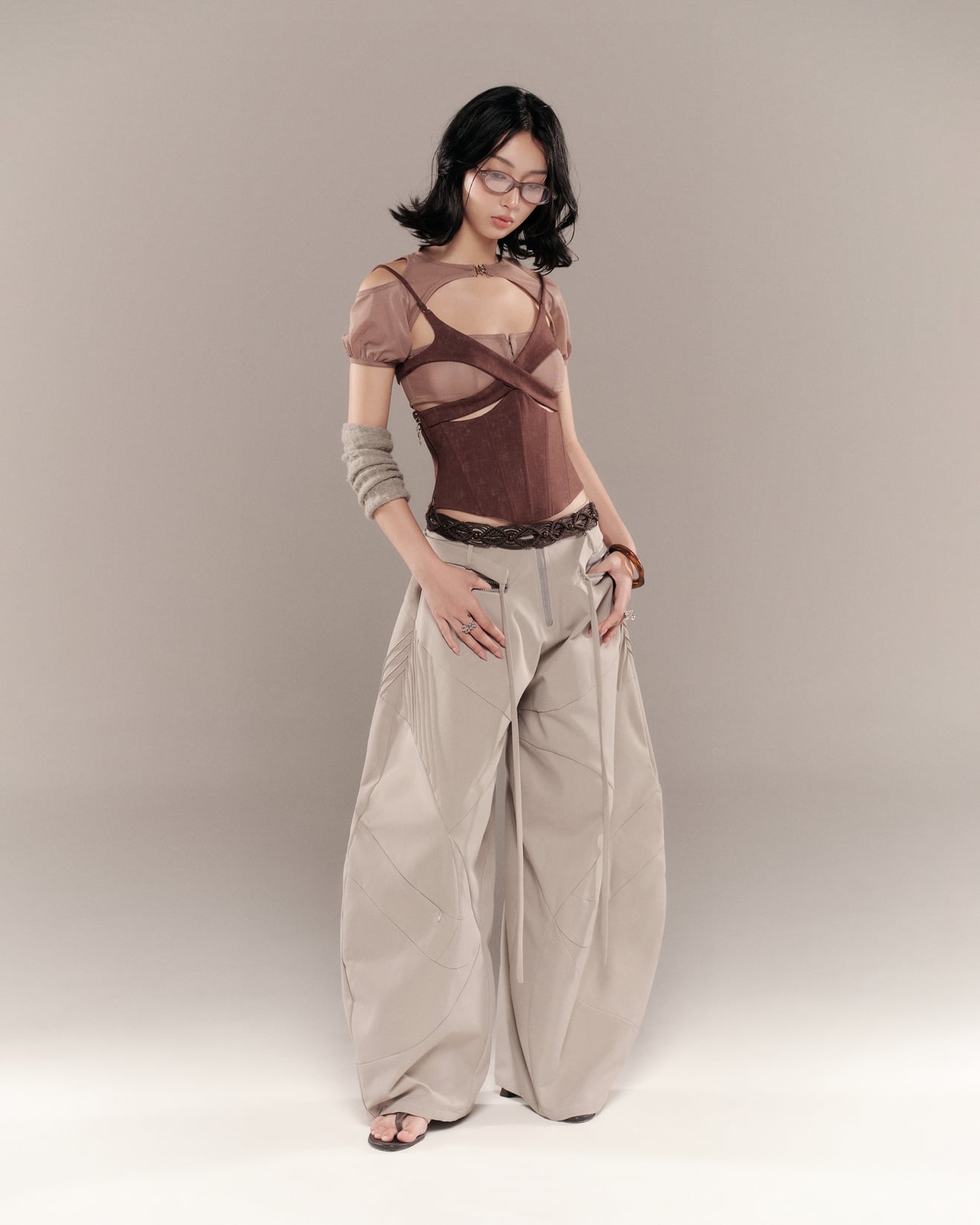 Charmesh Top (Brown) — Bunnyhill