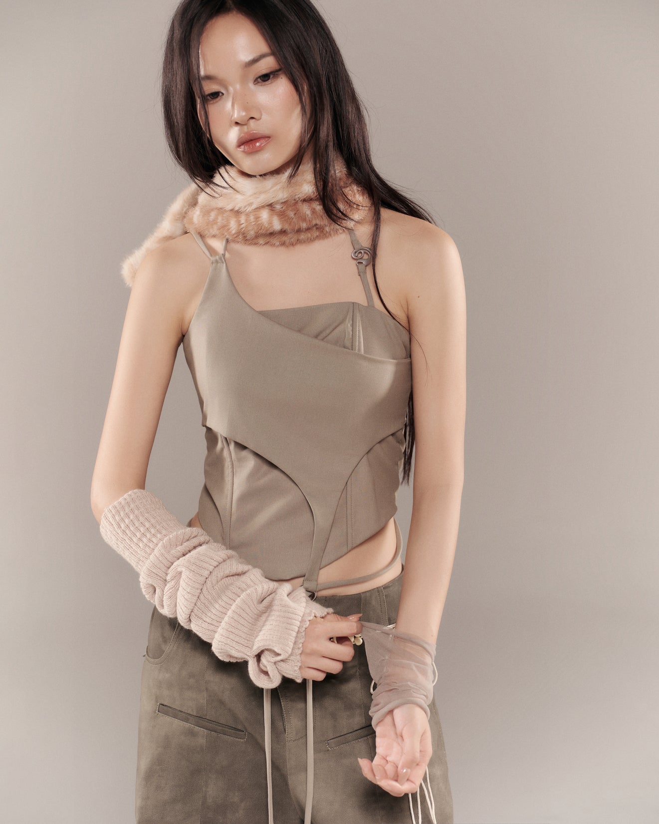 Lullaby Halter Top (Moss Green) — Bunnyhill