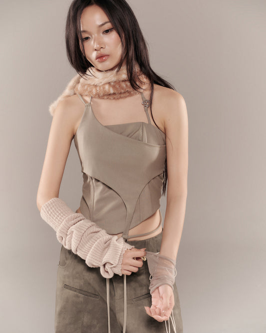 Lullaby Halter Top (Moss Green) — Bunnyhill