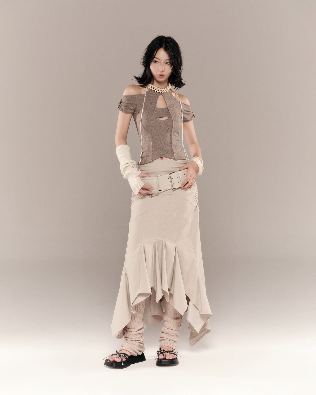 Bunnyhill Shannon 半截裙，米色