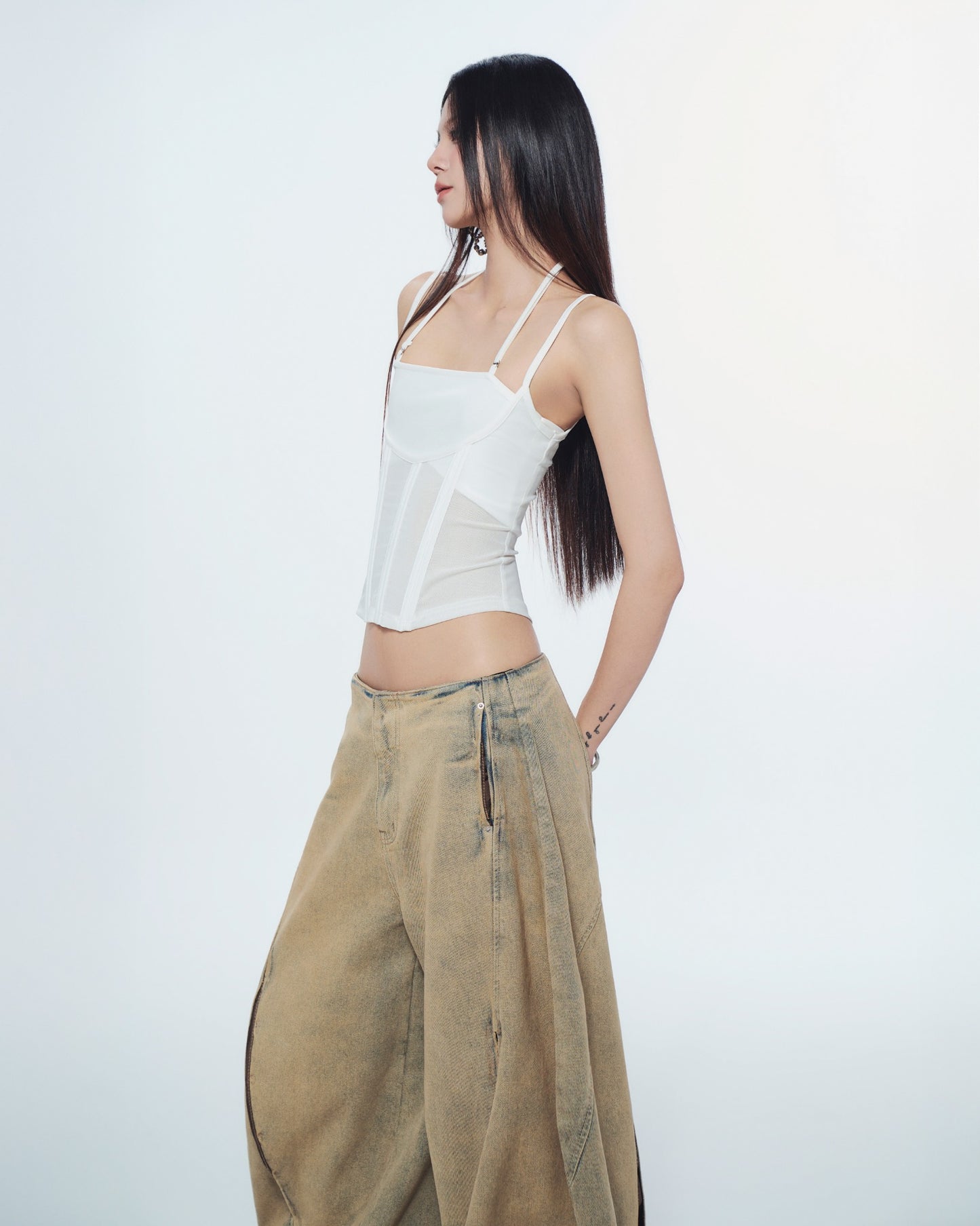 Melios Mesh Top (White) — Bunnyhill