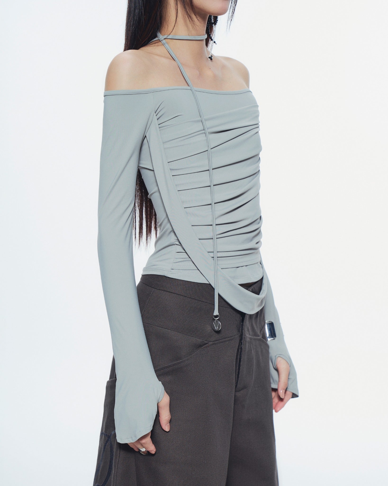 Melvin Long Sleeve Top (Blue Grey) — Bunnyhill
