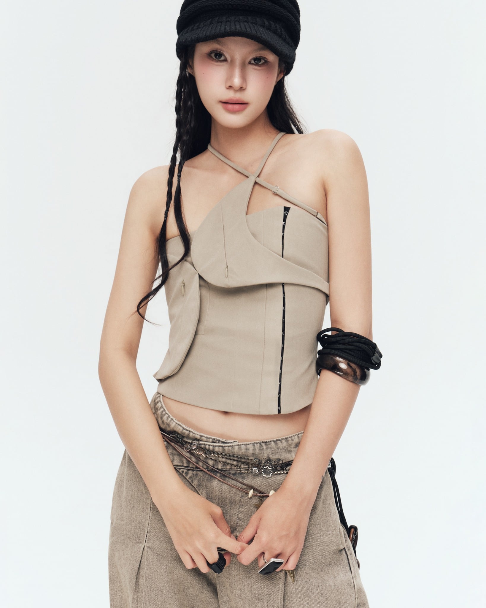 Demos Top (Moss Grey) — Bunnyhill
