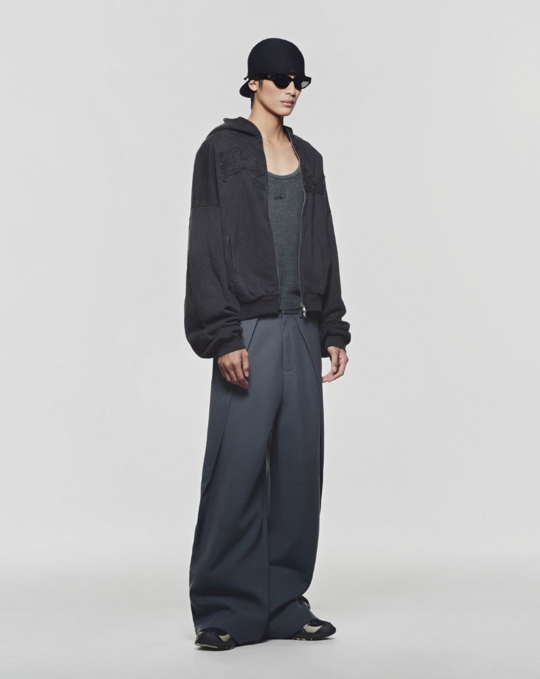 Lider OUTSIDER ZIPPER JACKET - Washed Charcoal 外套