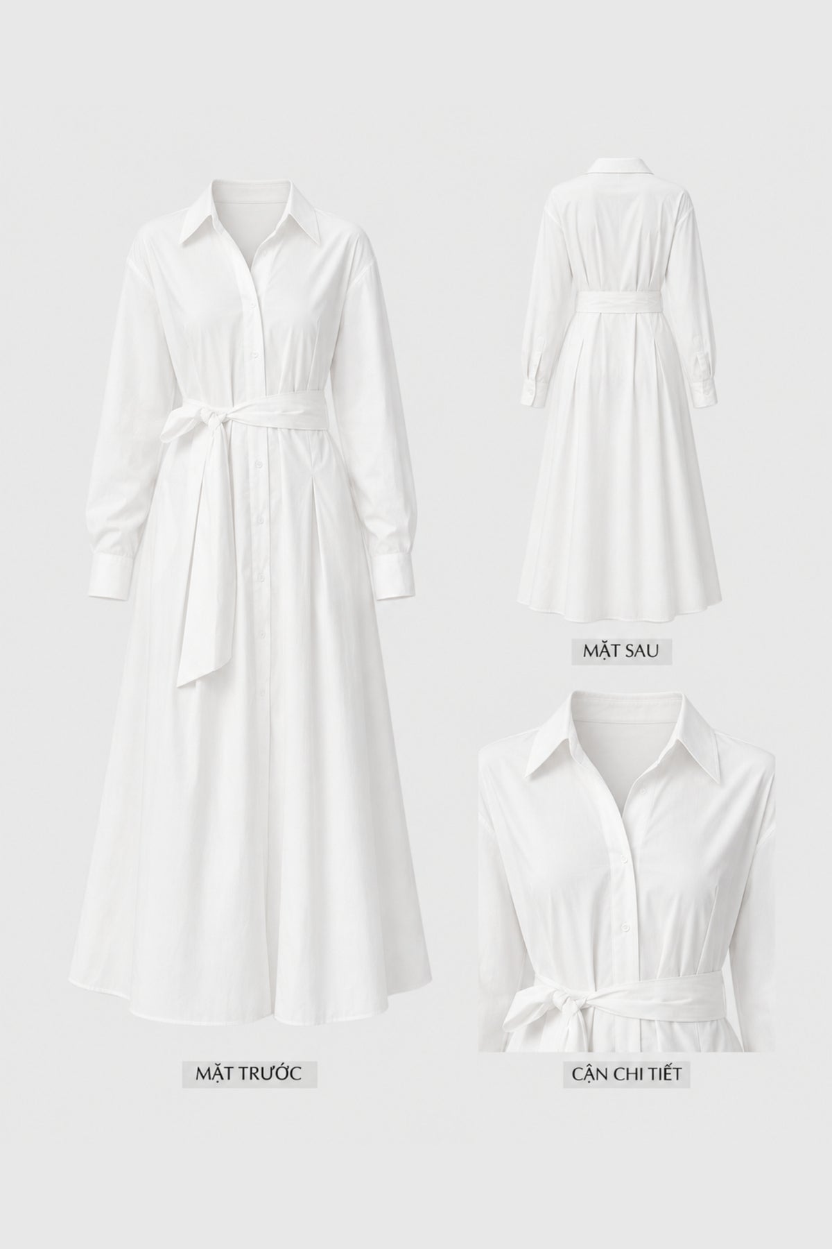 Mono Talk Relax cotton shirtdress with belt 連身裙 5