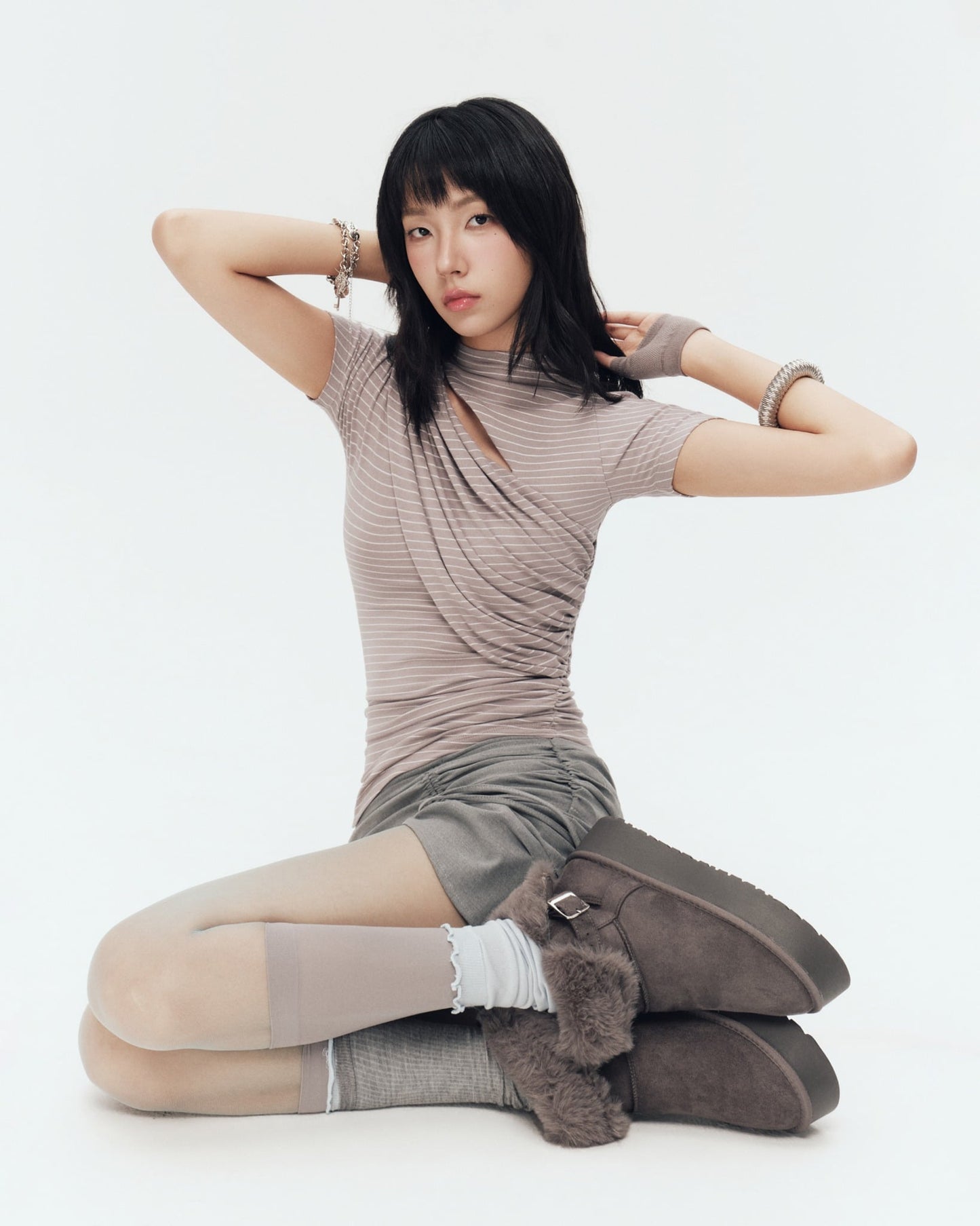 Monty Top (Grey Stripes) — Bunnyhill