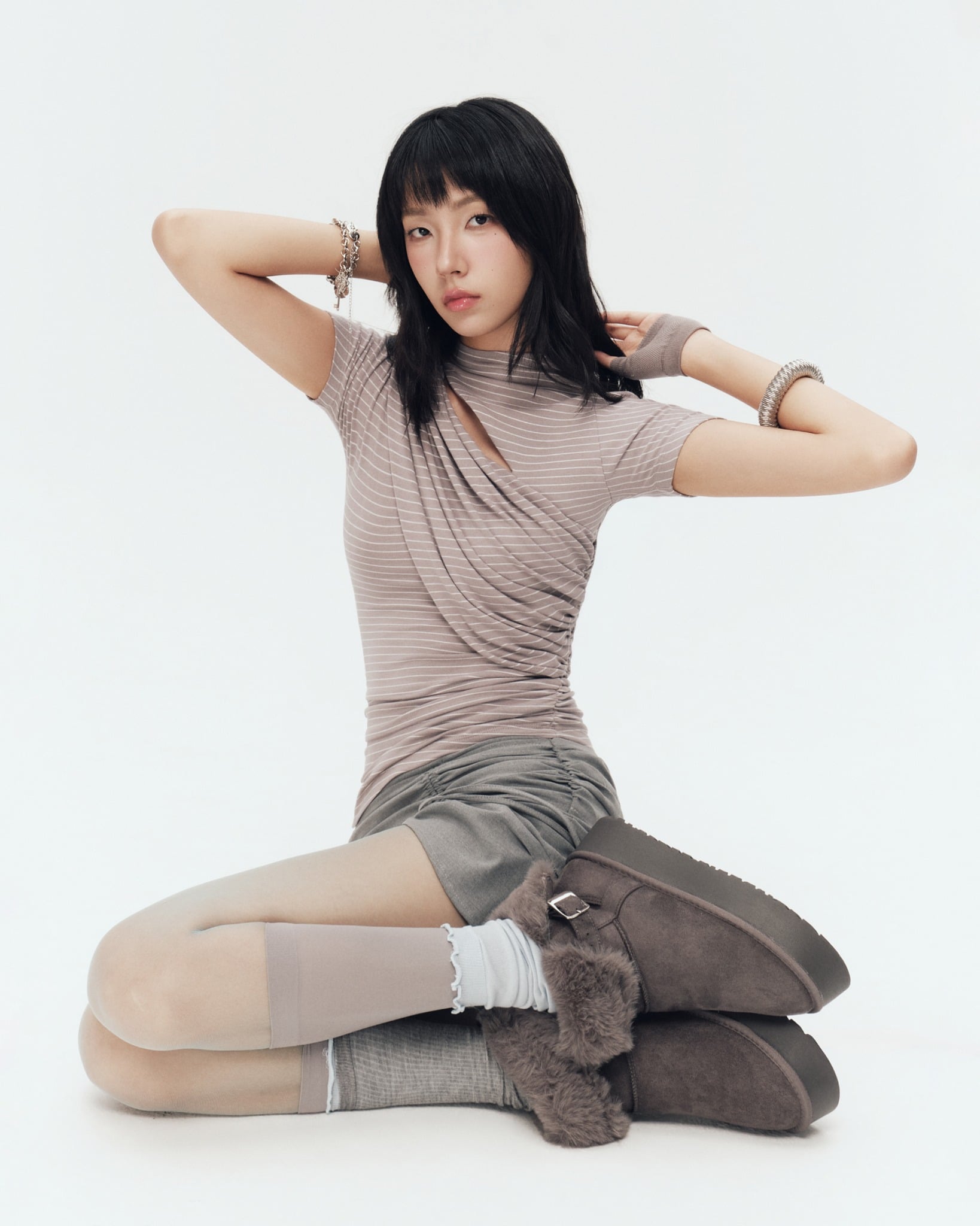 Monty Top (Grey Stripes) — Bunnyhill