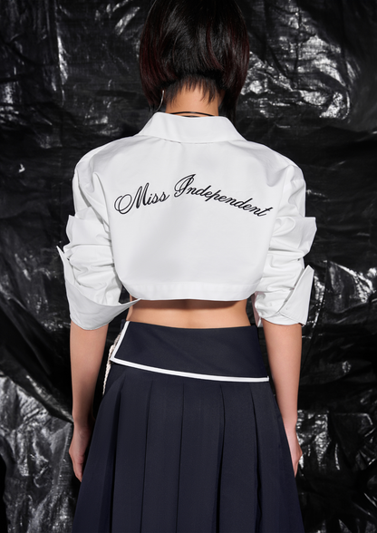 PUFFBALL CROP SHIRT