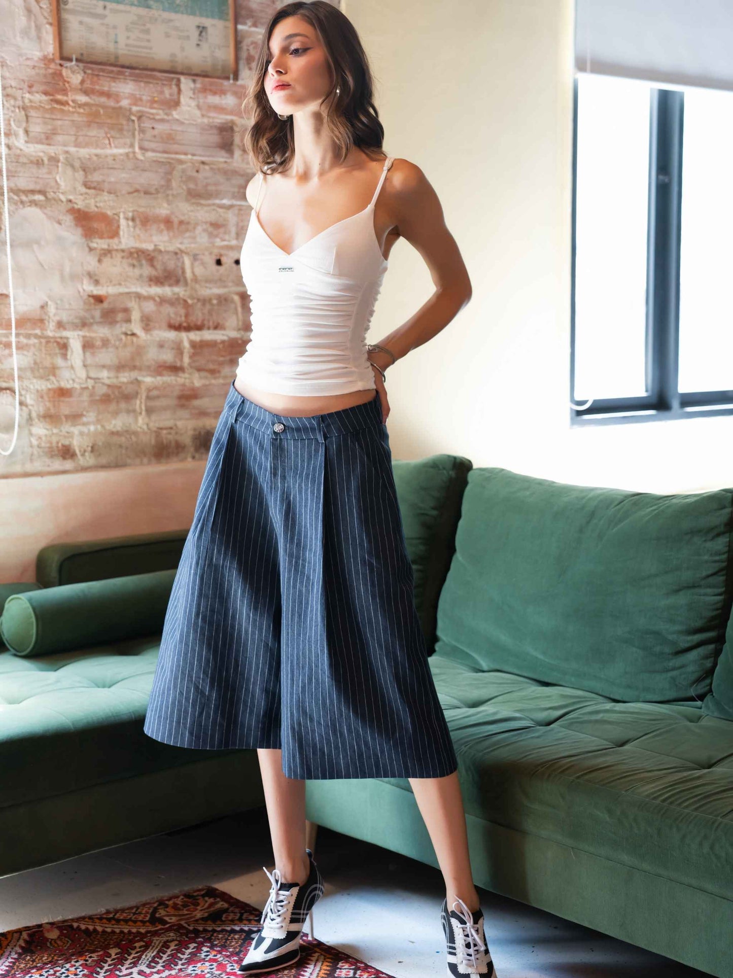 PP PINSTRIPE JORT