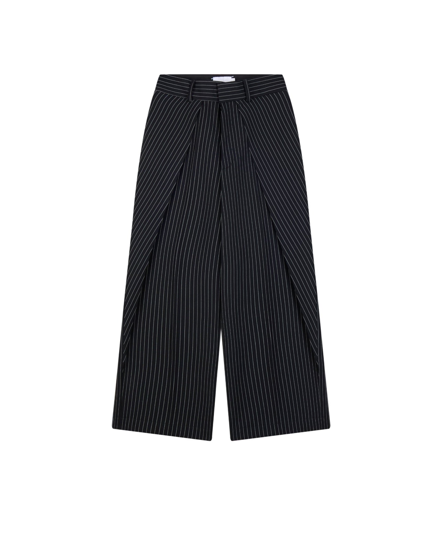 Lider ROLLING WIDE-LEG TROUSERS - Striped Black 闊腳褲