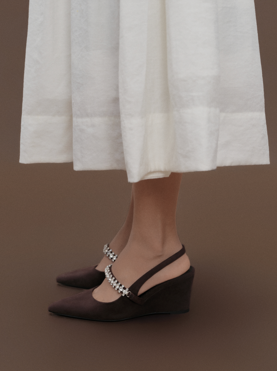Floralpunk Diana Wedges - Suede Brown 楔形鞋 3