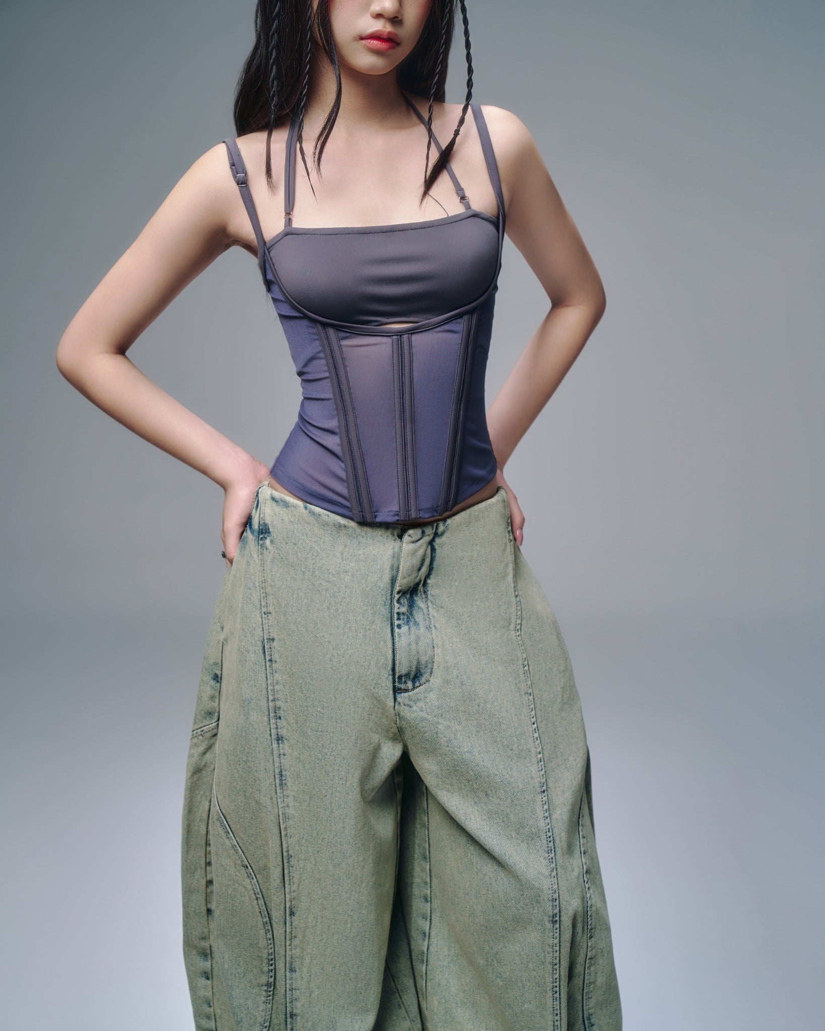 Melios Mesh Top (Dark Blue) — Bunnyhill