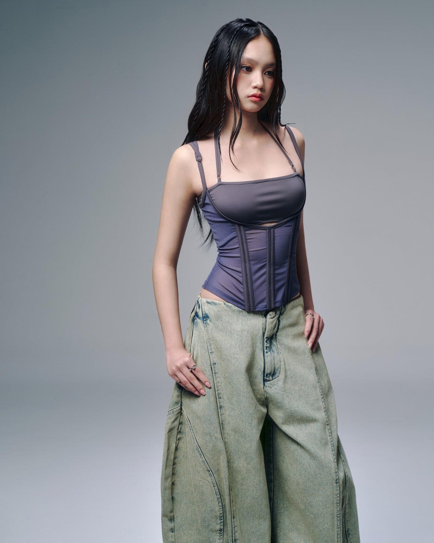 Melios Mesh Top (Dark Blue) — Bunnyhill