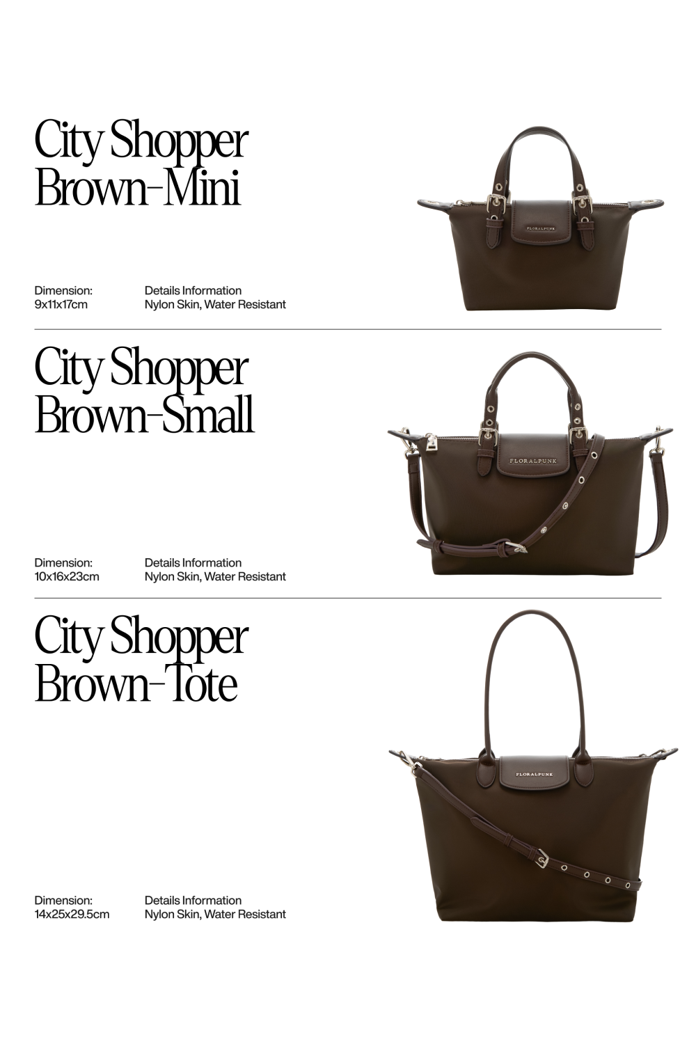 Floralpunk City Shopper Mini - Brown 袋 4