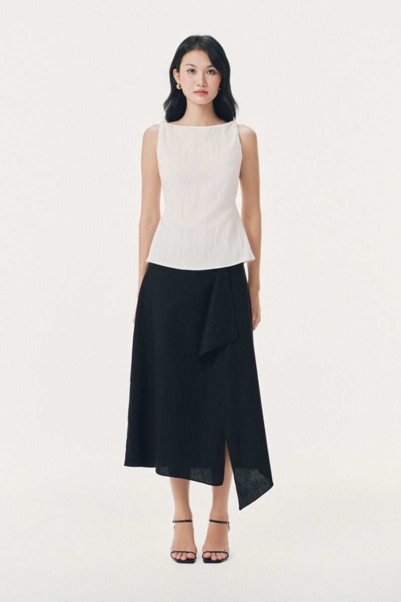 Mono Talk Linen skirt with ruffles 半截裙 2