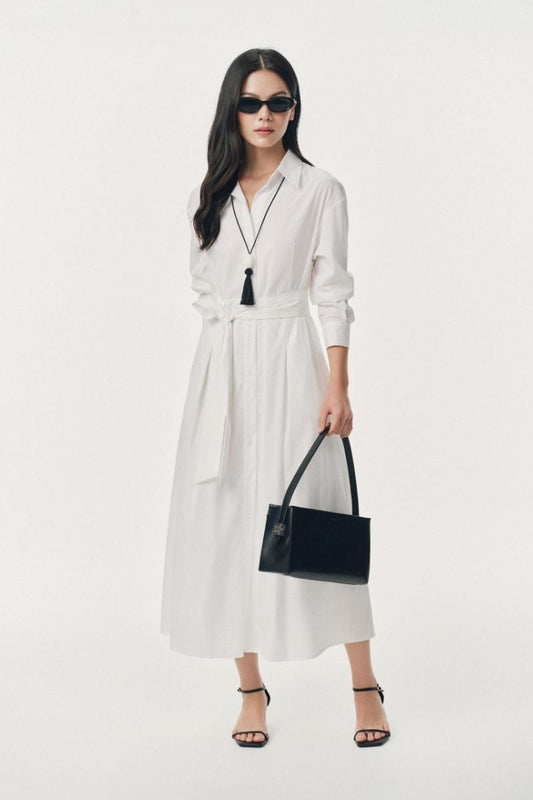 Mono Talk Relax cotton shirtdress with belt 連身裙 1
