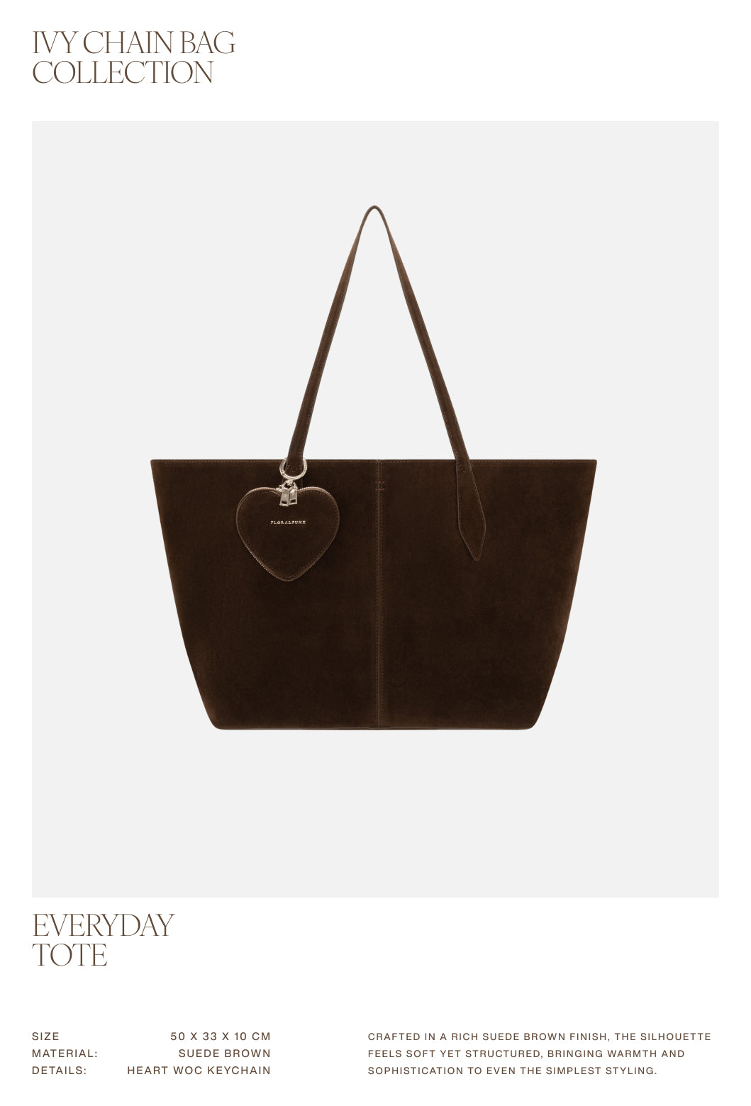 Floralpunk Everyday Tote - Suede Brown 袋 3